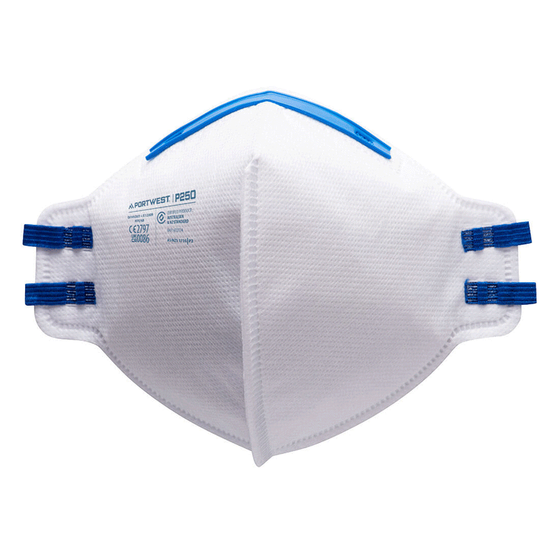 Portwest P250 FFP2 Fold Flat Respirator (Pk20) - FACE PROTECTION