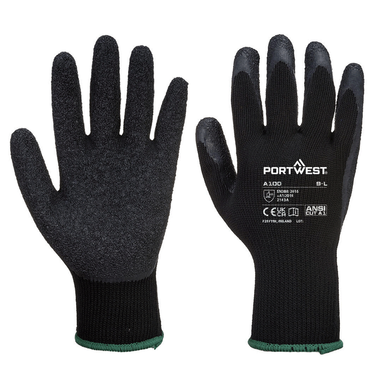 Portwest A100 Grip Glove - Latex - GRIP PERFORMANCE GLOVES