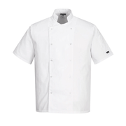 Portwest C733 Cumbria Short Sleeve Chefs Jacket - JACKETS & COATS