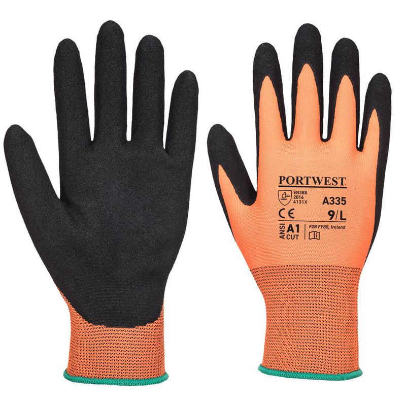 Portwest A335 Dermi-Grip NPR15 Nitrile Sandy Glove - GRIP PERFORMANCE GLOVES