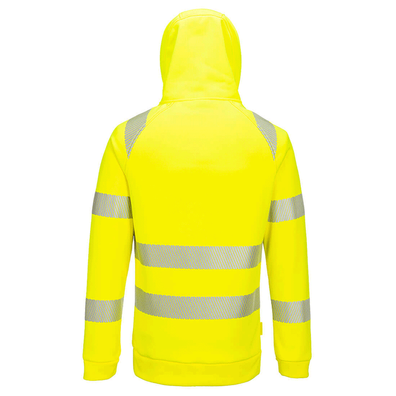 Portwest DX482 Hi-Vis 1/4 Zip Hoodie - HI-VIS SWEATSHIRTS & HOODIES