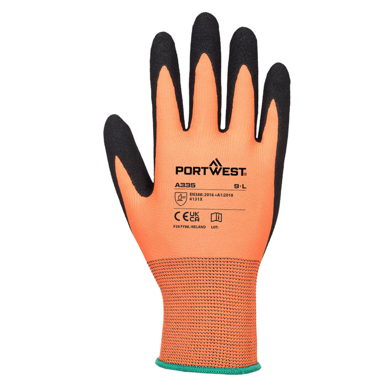 Portwest A335 Dermi-Grip NPR15 Nitrile Sandy Glove - GRIP PERFORMANCE GLOVES