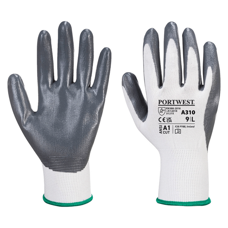 Portwest A310 Flexo Grip Nitrile Gloves - GRIP PERFORMANCE GLOVES