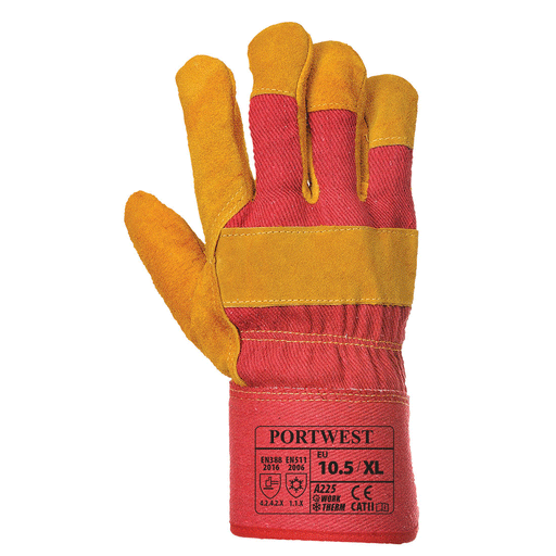 Portwest A225 Fleece Lined Rigger Glove - LEATHER & RIGGER GLOVES
