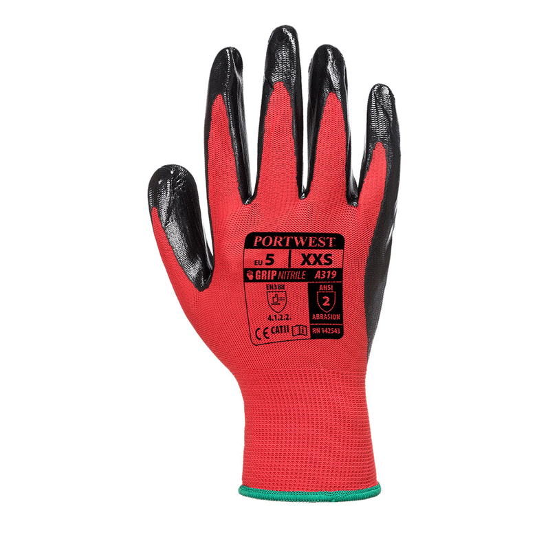 Portwest A319 Flexo Grip Nitrile Glove (Retail Pack) - GRIP PERFORMANCE GLOVES