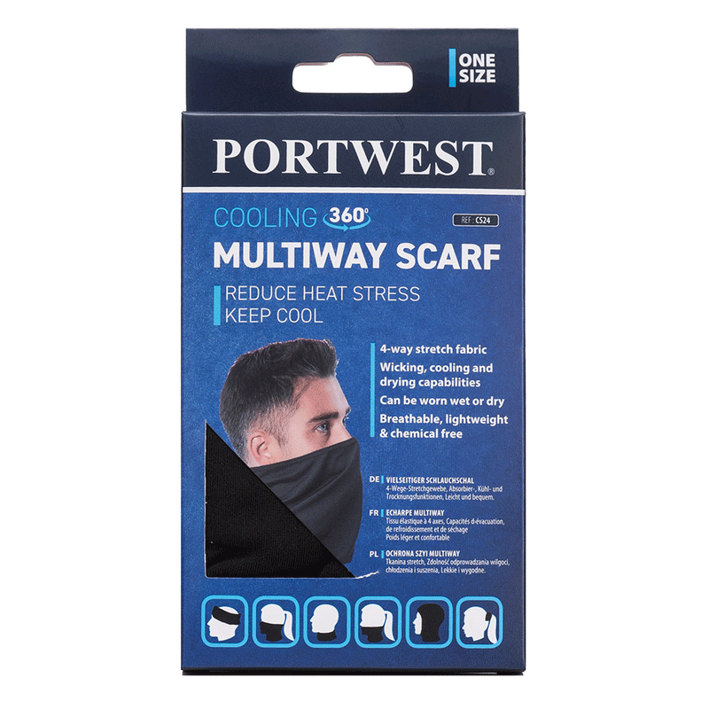 Portwest CS24 Cooling Multiway Snood Scarf - HEADWEAR
