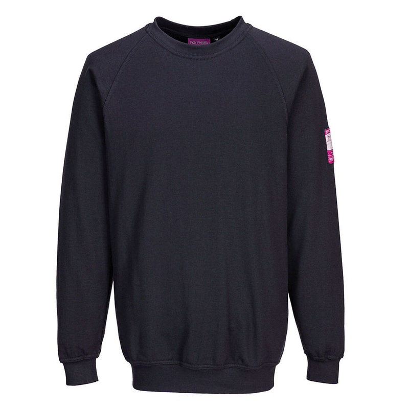 Portwest FR12 Flame Resistant Anti-Static Long Sleeve Sweatshirt - FLAME RETARDANT SHIRTS