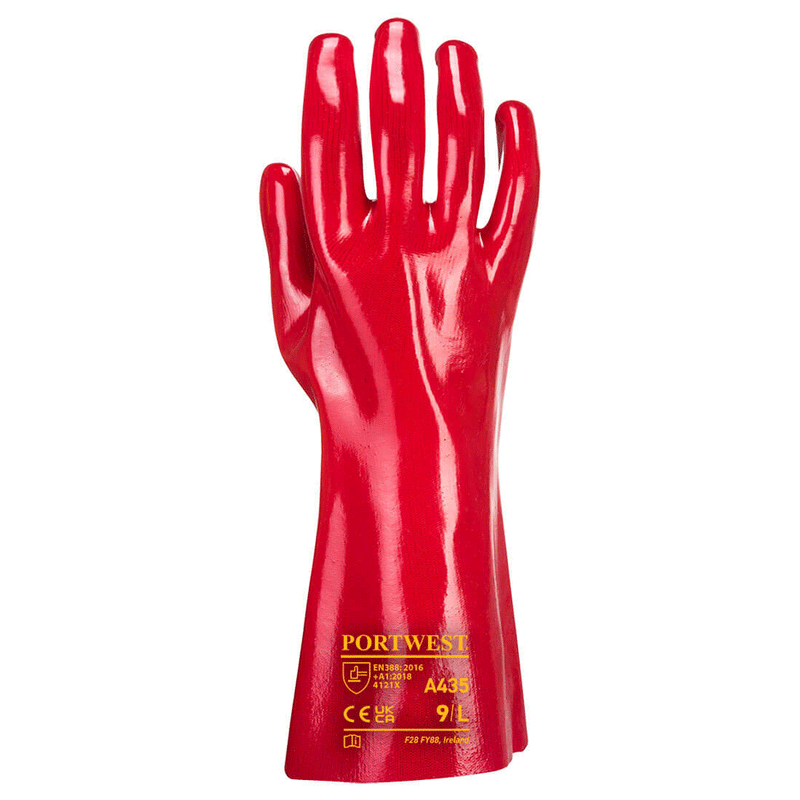 Portwest A435 Grip 12 PVC Gauntlet 35cm - GRIP PERFORMANCE GLOVES