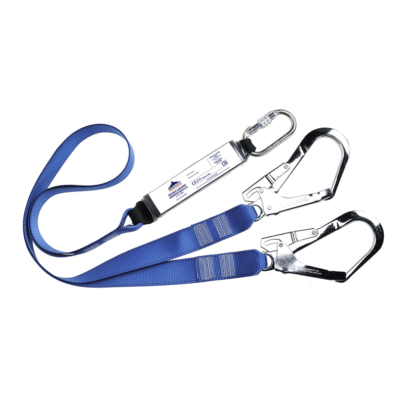 Portwest FP51 Double Webbing 1.8m Lanyard With Shock Absorber - MISCELLANEOUS