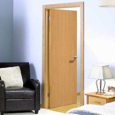 Oak Flush Pre-Finished Interior Door - 1981mm x 762mm -