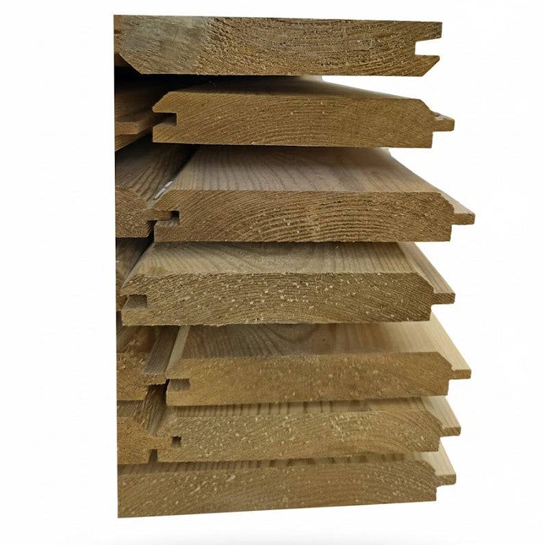 Pressure Treated Timber Redwood TGV Cladding - 120mm x 20mm 4.8m - £13 ...