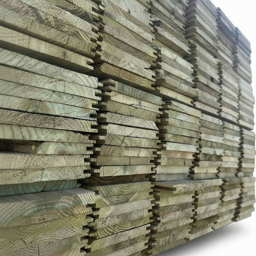 Pressure Treated TGV Cladding - 120mm x 12mm- 4.5m - £6.50 Inc Vat - Home & Garden > Lawn & Garden > Outdoor Living > Outdoor Structures > Sheds, Garages & Carports TGV Cladding