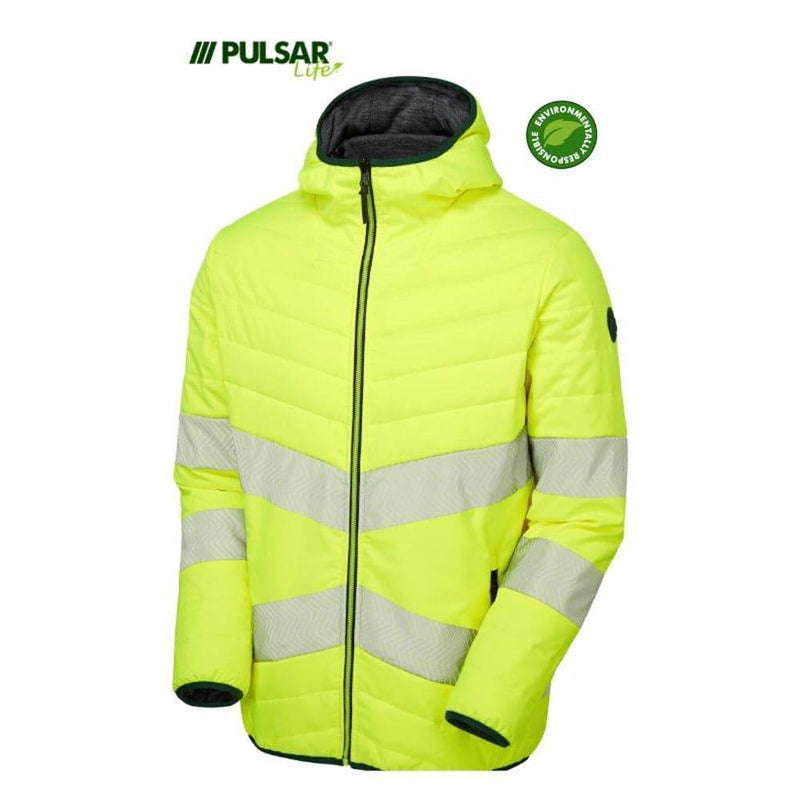 PULSAR® LIFE GRS LFE962 Women's Reversible Hi-Vis Puffer Jacket Yellow - WOMENS HI-VIS CLOTHING