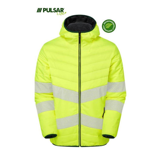 PULSAR® LIFE GRS LFE962 Women's Reversible Hi-Vis Puffer Jacket Yellow - WOMENS HI-VIS CLOTHING