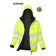 PULSAR® LIFE GRS LFE962 Women's Reversible Hi-Vis Puffer Jacket Yellow - WOMENS HI-VIS CLOTHING
