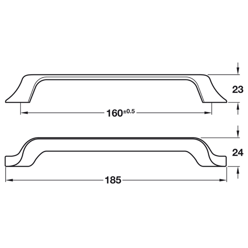 Pull Handle, Zinc Alloy, Fixing Centres 160mm, Charlotte | CLEARANCE - Hardware > Hardware Accessories > Cabinet Hardware > Cabinet Knobs & Handles Cabinet Knobs & Handles