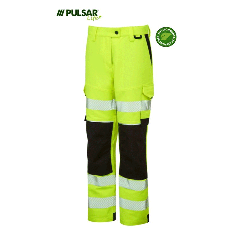 Pulsar Life LFE921 GRS Hi-Vis Stretch Combat Kneepad Trouser - HI-VIS TROUSERS