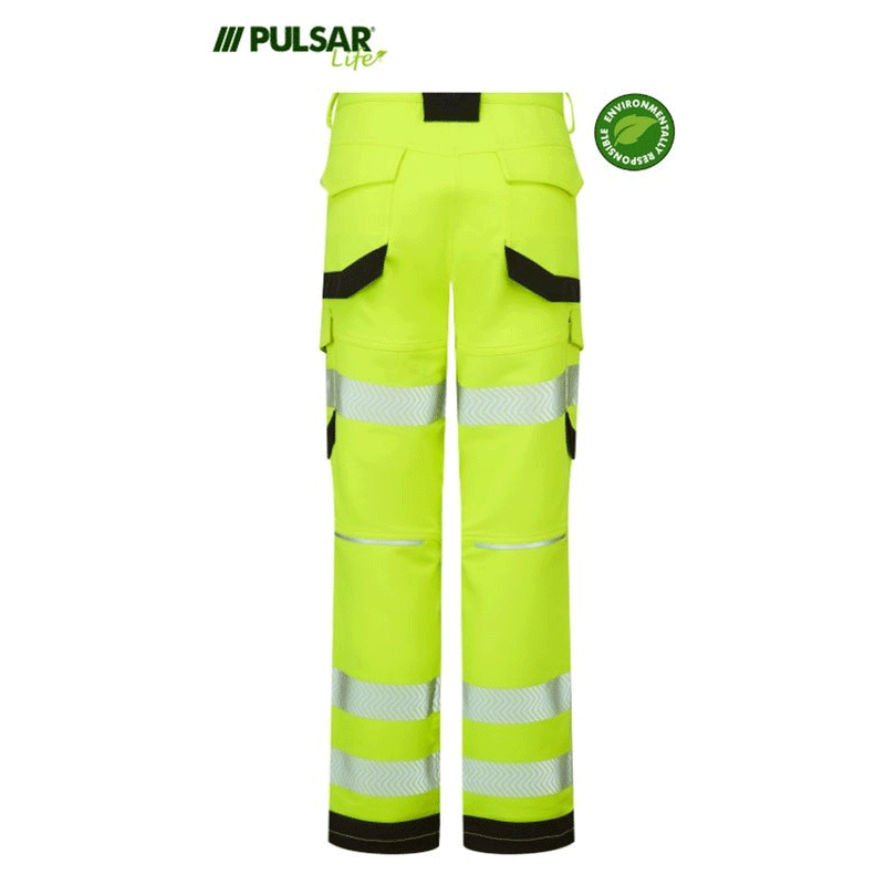 Pulsar Life LFE921 GRS Hi-Vis Stretch Combat Kneepad Trouser - HI-VIS TROUSERS