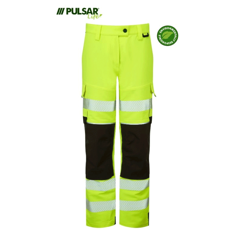 Pulsar Life LFE921 GRS Hi-Vis Stretch Combat Kneepad Trouser - HI-VIS TROUSERS