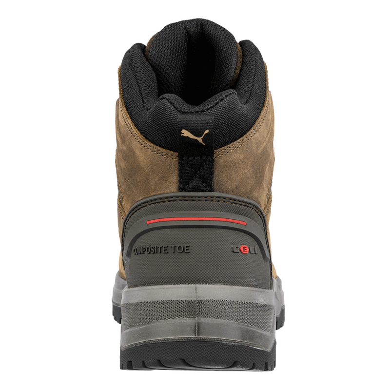 Puma Iron HD Brown Mid Safety Work Boot S3S FO SR - SAFETY BOOTS