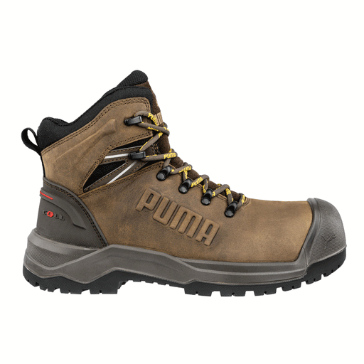 Puma Iron HD Brown Mid Safety Work Boot S3S FO SR - SAFETY BOOTS