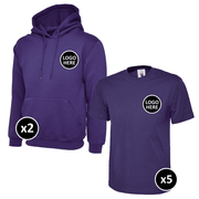 Uneek Hoodie & T-Shirts Bundle - 7 Items - BUNDLE