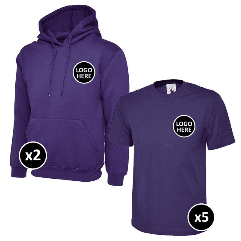 Uneek Hoodie & T-Shirts Bundle - 7 Items - BUNDLE
