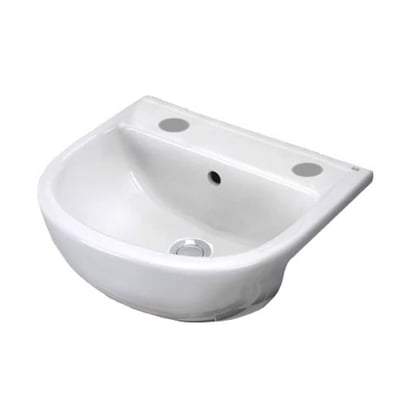 55cm Semi Recessed Basin in Alpine White - Bathrooms