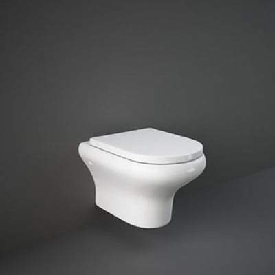 52cm Rimless Wall Hung Pan with Hidden Fixations in Alpine White - Bathrooms