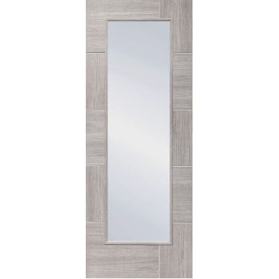 White Grey Ravenna Internal Laminate Clear Glass Door -