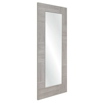 White Grey Ravenna Internal Laminate Clear Glass Door -