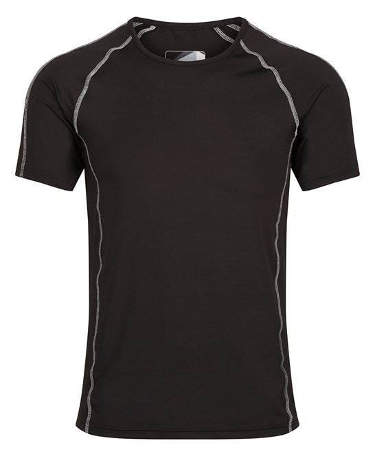 Regatta Professional Pro Black Work Short Sleeve Baselayer T-shirt Sizes S to 3XL - Sustainable Workwear Range