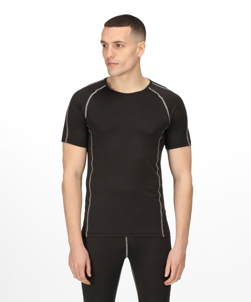 Regatta Professional Pro Black Work Short Sleeve Baselayer T-shirt Sizes S to 3XL - Sustainable Workwear Range