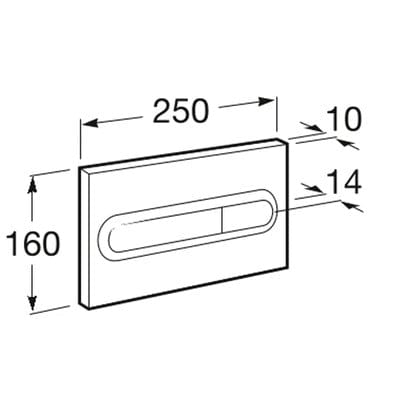 PL1 In-Wall Dual Flush Toilet Plate - All Colours - Bathrooms