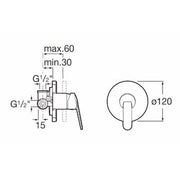 Victoria V2 Chrome Built-In Bath Or Shower Mixer - Bathrooms