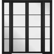 Soho Black Primed 16 Glazed Clear Light Panels Interior Room Divider - 2031mm x 1904mm - Doors