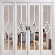 Reims White Primed 20 Glazed Clear Bevelled Light Panels Interior Room Divider - 2031mm - 2478mm - Doors