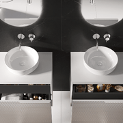 Aquatrend 420mm Countertop Round Basin inc Waste - All Colours - Bathrooms