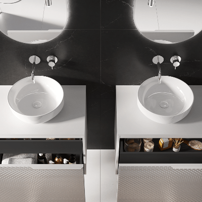 Aquatrend 420mm Countertop Round Basin inc Waste - All Colours - Bathrooms