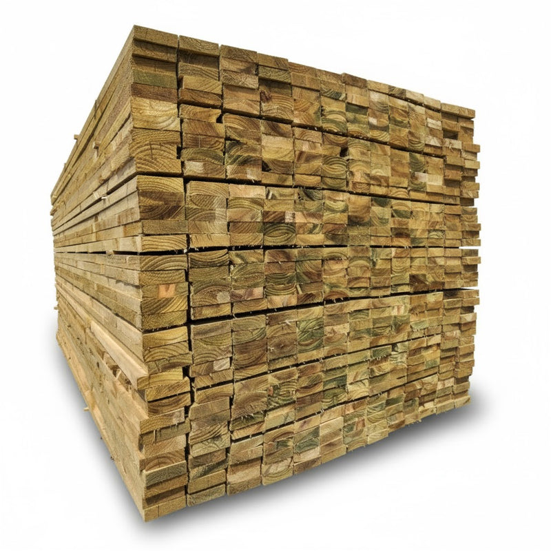 Sawn Treated Timber 100 x 22 x 3600mm (4x1) - £5.75 Each Inc Vat Bulk Buy Wood