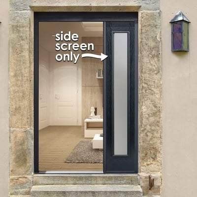 GRP Pre-Finished 1 Double Glazed Frosted Light Panel Sidelight 2032mm x 356mm - All Colours - Doors