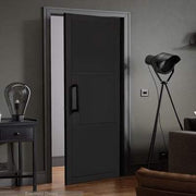 Tribeca Black Primed Panelled Interior Door - All Sizes - Doors
