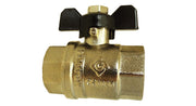 Brass Nickel-Plated Butterfly Valve 1/2" BSPF - Home & Garden > Lawn & Garden Tech Hose & Fittings