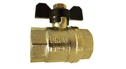 Brass Nickel-Plated Butterfly Valve 1/2" BSPF - Home & Garden > Lawn & Garden Tech Hose & Fittings