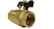 Brass Nickel-Plated Butterfly Valve 1" BSPF - Home & Garden > Lawn & Garden Tech Hose & Fittings