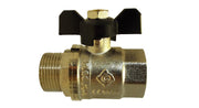 Brass Nickel-Plated Butterfly Valve 3/4" BSPM-F - Home & Garden > Lawn & Garden Tech Hose & Fittings