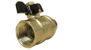 Brass Nickel-Plated Butterfly Valve 3/4" BSPM-F - Home & Garden > Lawn & Garden Tech Hose & Fittings