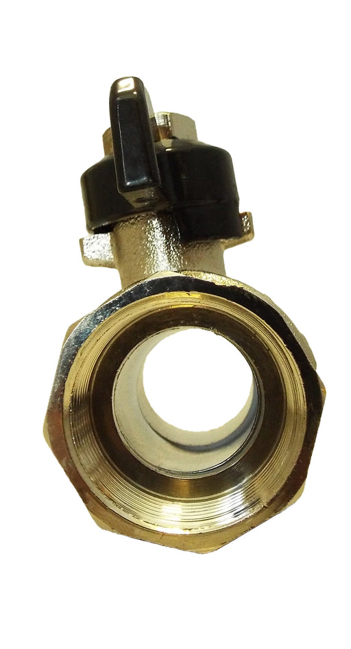 Brass Nickel-Plated Butterfly Valve 1" BSPM-F - Home & Garden > Lawn & Garden Tech Hose & Fittings