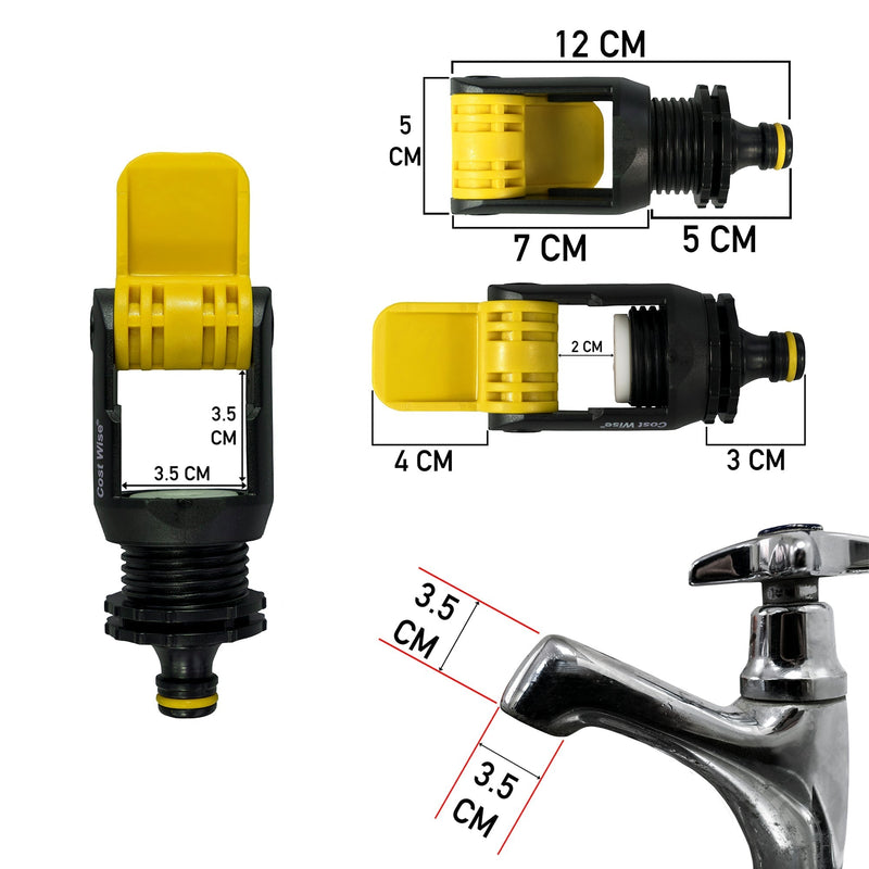 Kitchen Tap Adaptor "Non Branded" Yellow - Home & Garden > Lawn & Garden > Watering & Irrigation > Garden Hose Fittings & Valves > Garden Hose Fittings Garden watering
