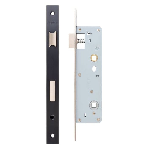 Slim Euro Profile Sashlock - 22mm x 240mm Square - Black Steel - Hardware > Locks & Keys > Locks & Latches Door Handle